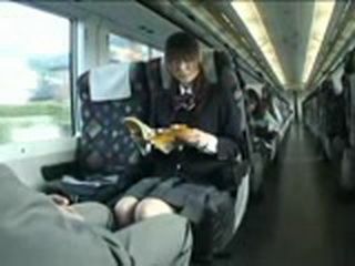 Japanese schoolgirl gets horny on public train ride, wants XXX fuck session in Tokyo