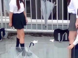 Japanese Peeing Porn: Naughty Students Get Wet and Horny in Public 'Nippon Thai'